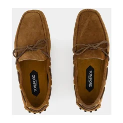 Dark Whiskey Suede Driver Moccasins