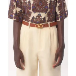 Deep Caramel VLogo Signature Belt