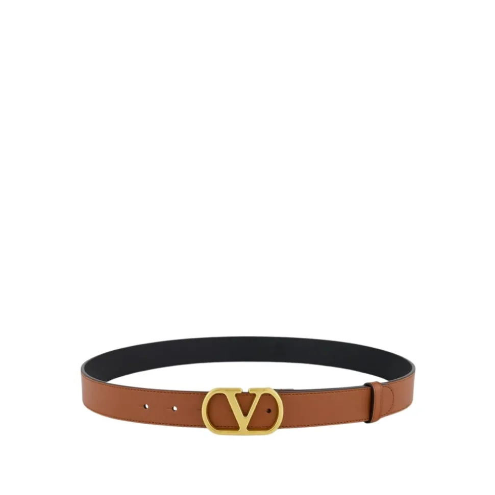 Deep Caramel VLogo Signature Belt
