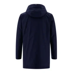 Detachable hood technical wool jacket