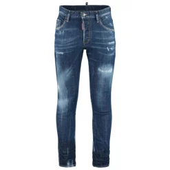 Distressed 5-Pocket Jeans with Metal Details