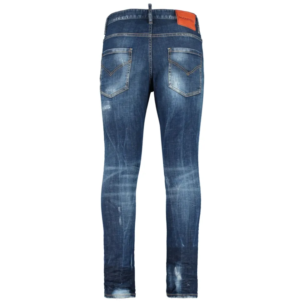 Distressed 5-Pocket Jeans with Metal Details