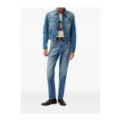 Distressed Straight Jeans