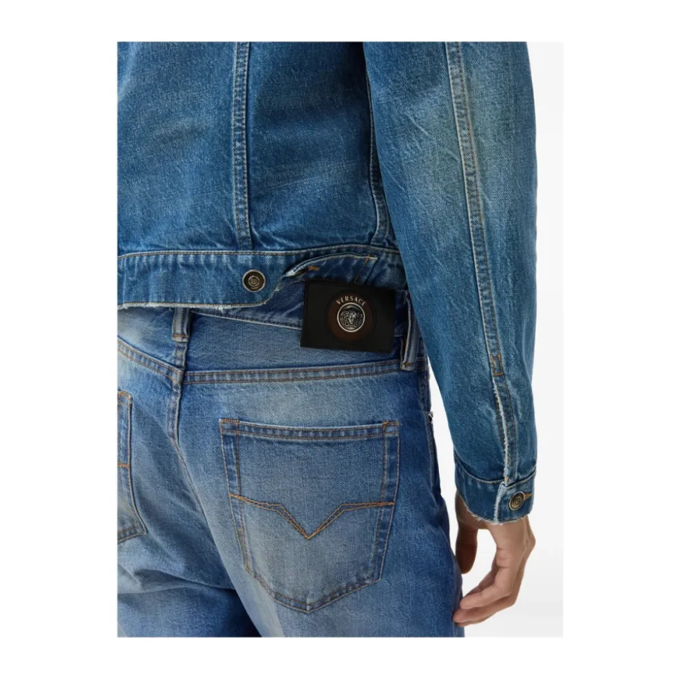 Distressed Straight Jeans
