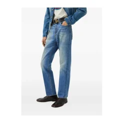 Distressed Straight Jeans