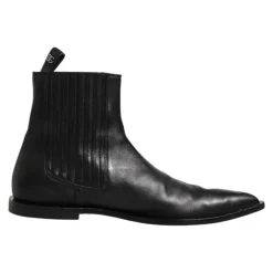 Dolce & Gabbana Black Chelsea Men Short Ankle Boots Shoes