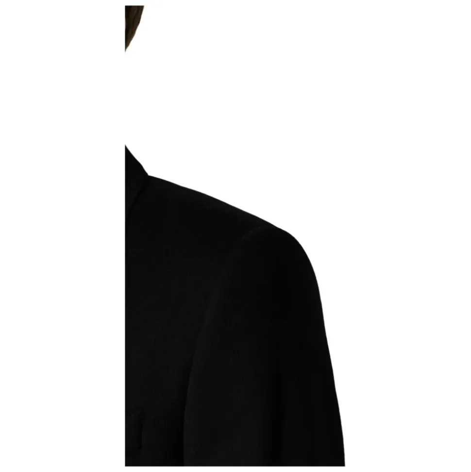 Dolce & Gabbana Black Wool Double Breasted TrenchCoat Jacket