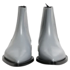 Dolce & Gabbana Light Gray Chelsea Short Ankle Boots Shoes