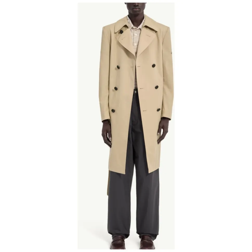 Double-Breasted Belted Trench Coat