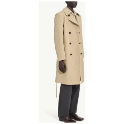 Double-Breasted Belted Trench Coat
