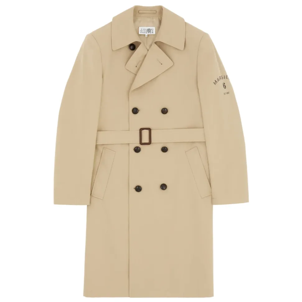 Double-Breasted Belted Trench Coat