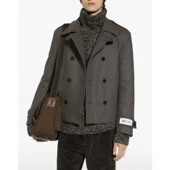 Double-Breasted Caban Coat