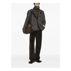 Double-Breasted Caban Coat