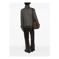 Double-Breasted Caban Coat