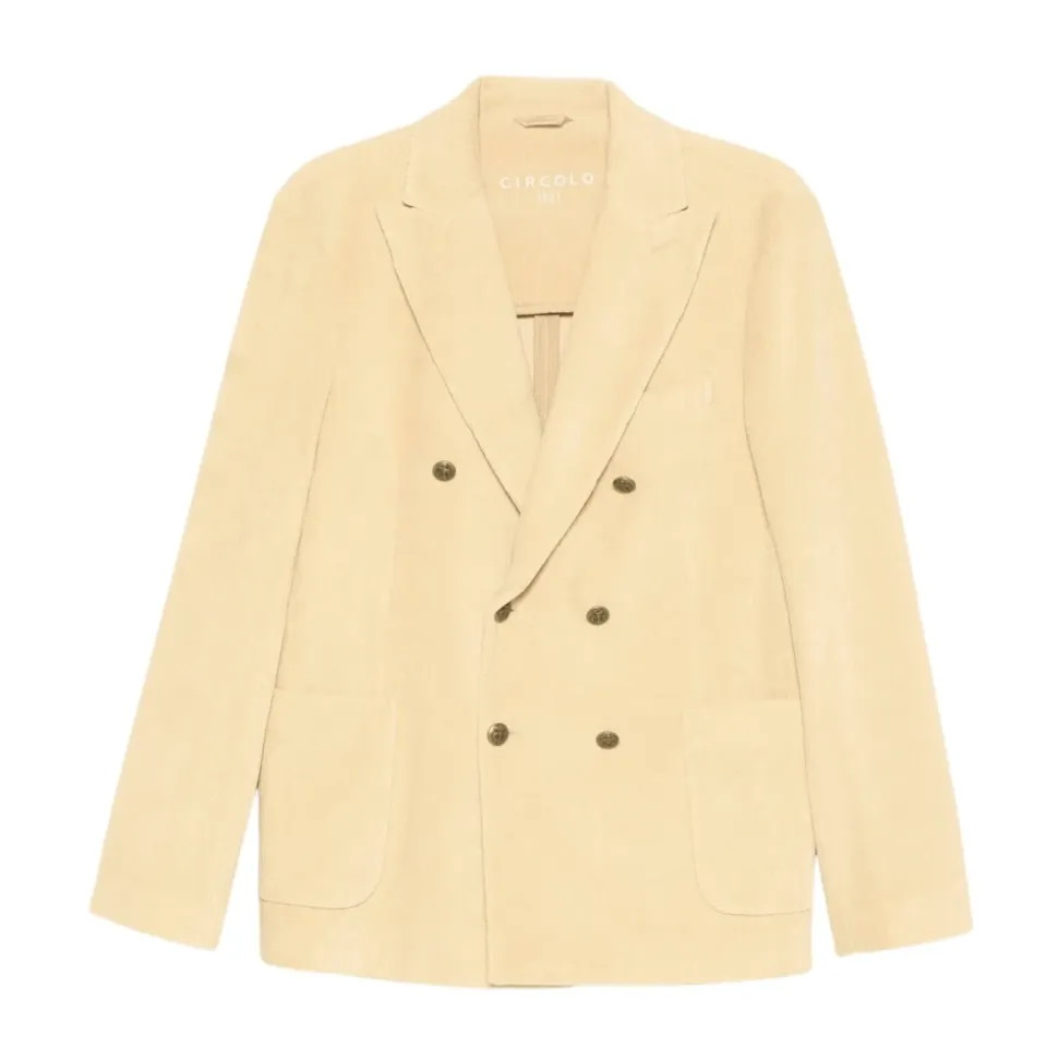 Double-breasted Corduroy Blazer