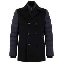 Double-Breasted Padded-Sleeve Jacket