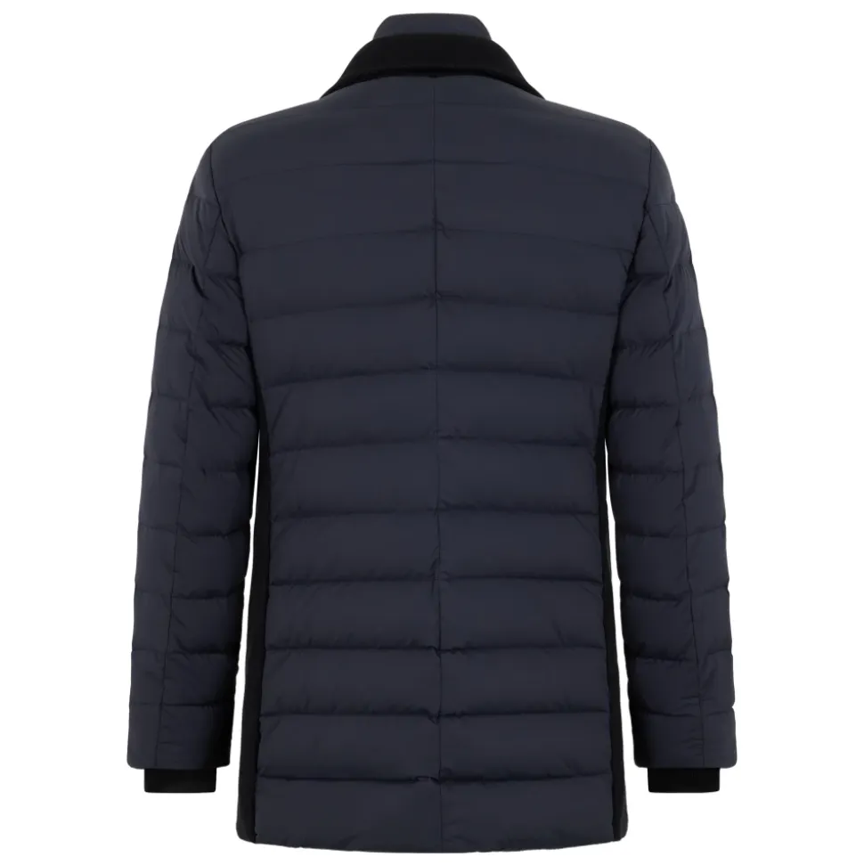 Double-Breasted Padded-Sleeve Jacket