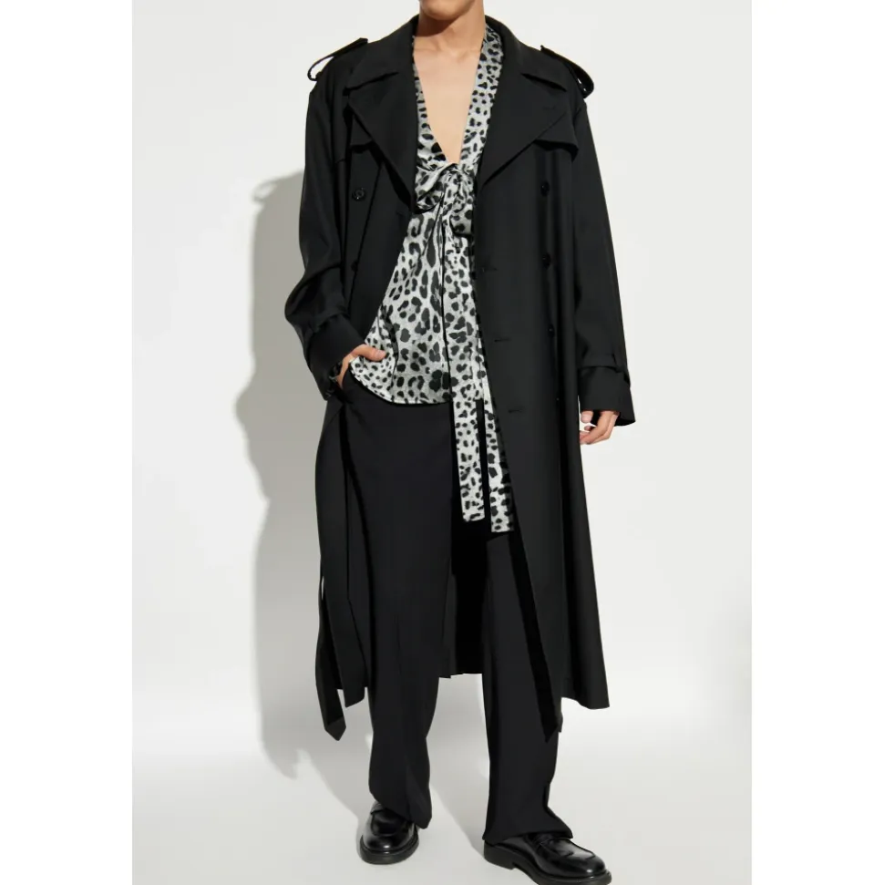 Double-breasted trench coat