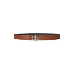 Double-face hammered leather belt with logo