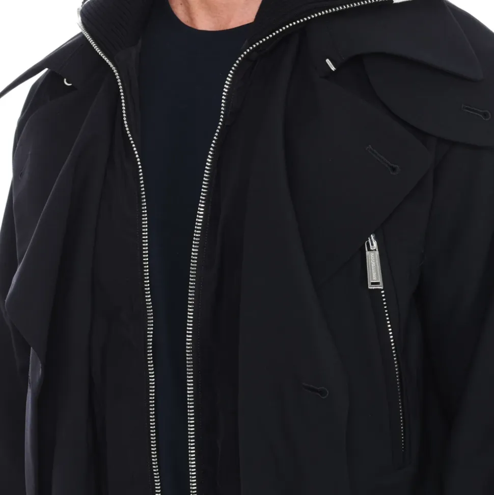 Double Layer Trench Coat
