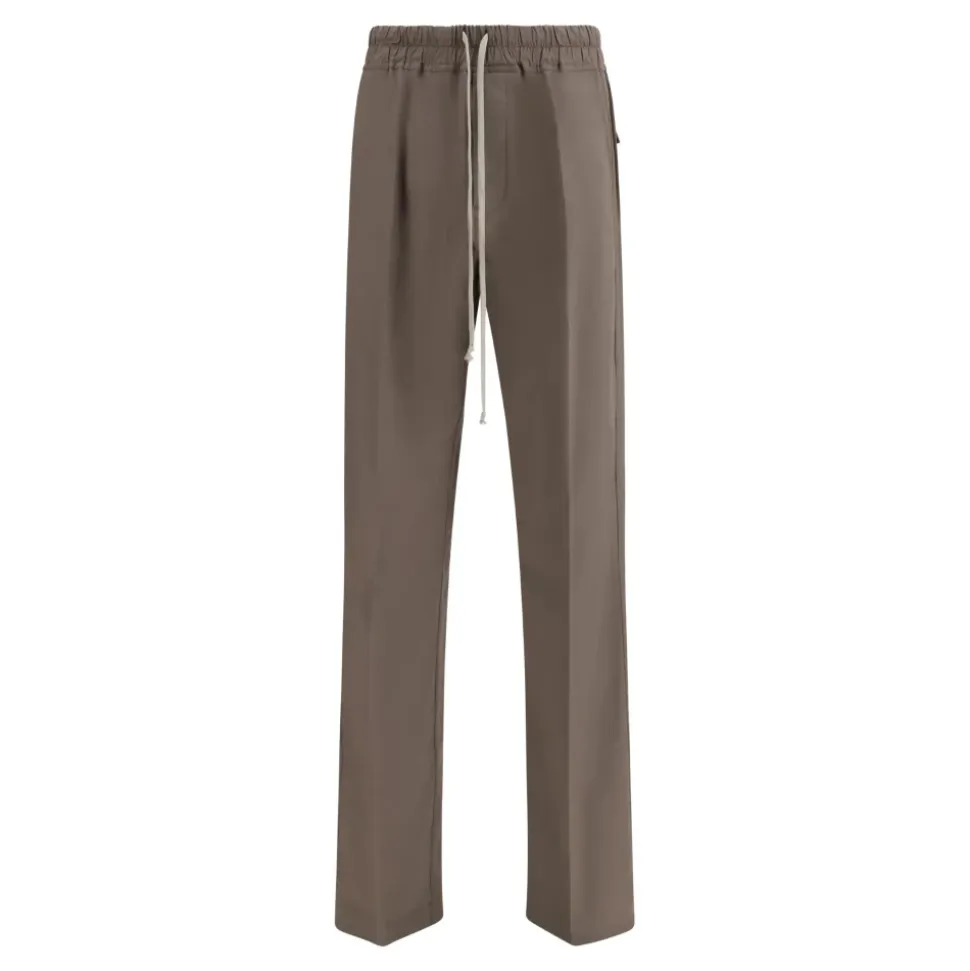 Drawstring Waist Straight Trousers