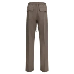 Drawstring Waist Straight Trousers