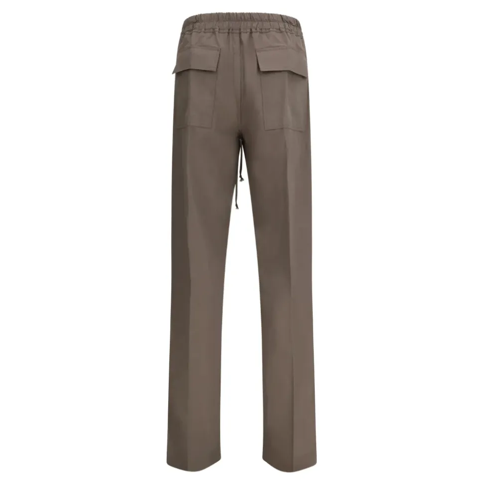 Drawstring Waist Straight Trousers