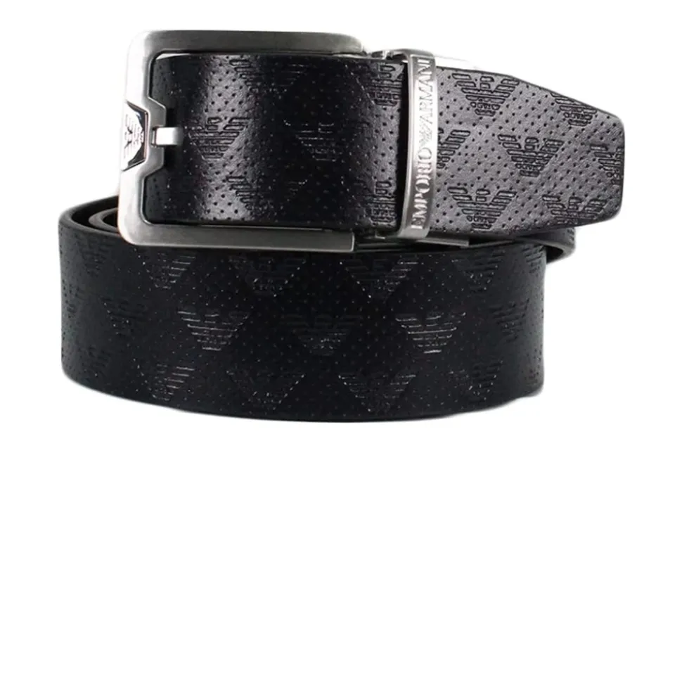 Eagle Embossed Leather Belt