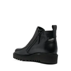 Elegant Black Ankle Boots with Fur