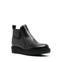 Elegant Black Ankle Boots with Fur