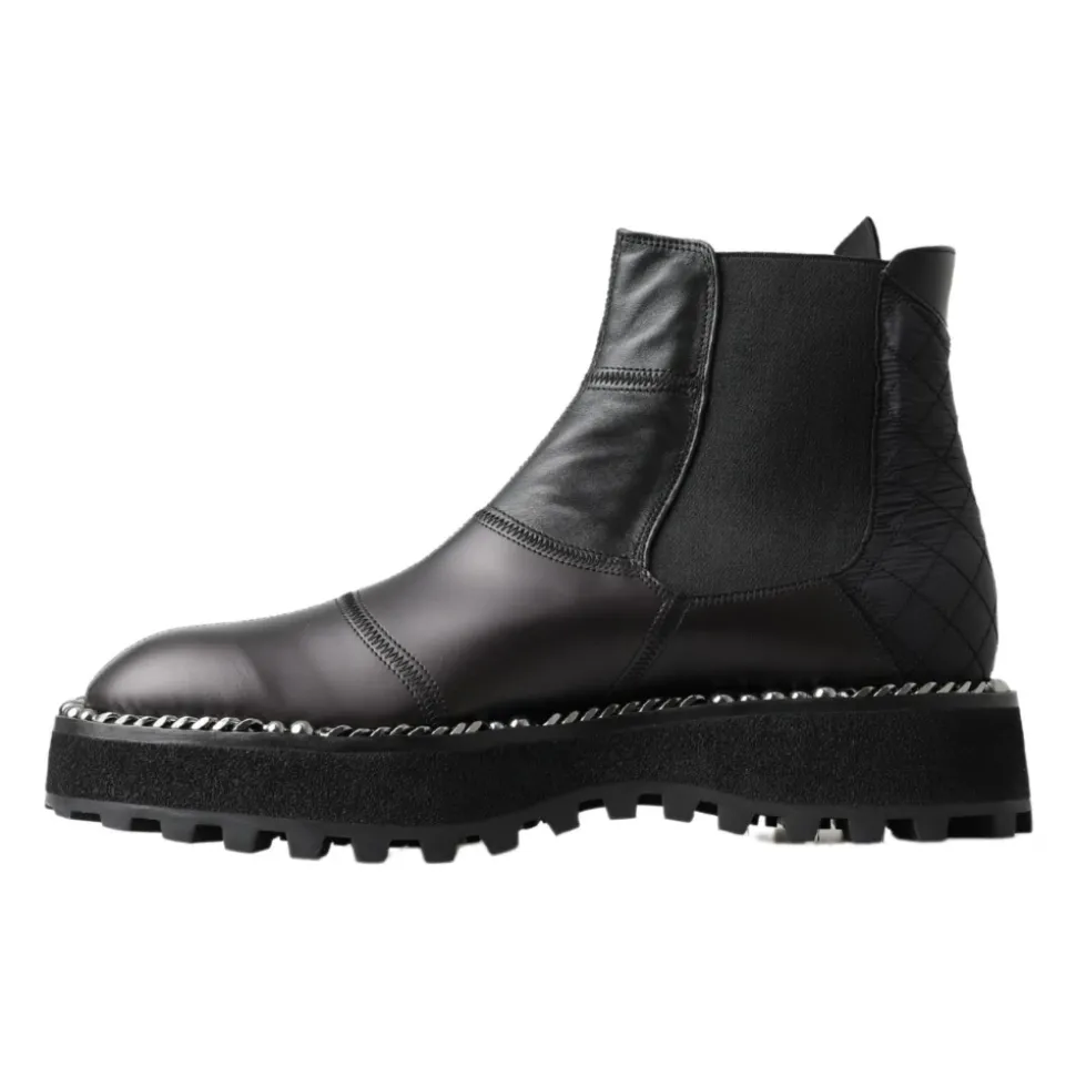 Elegant Black Ankle Stretch Boots