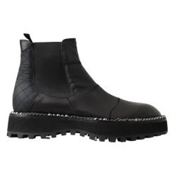 Elegant Black Ankle Stretch Boots