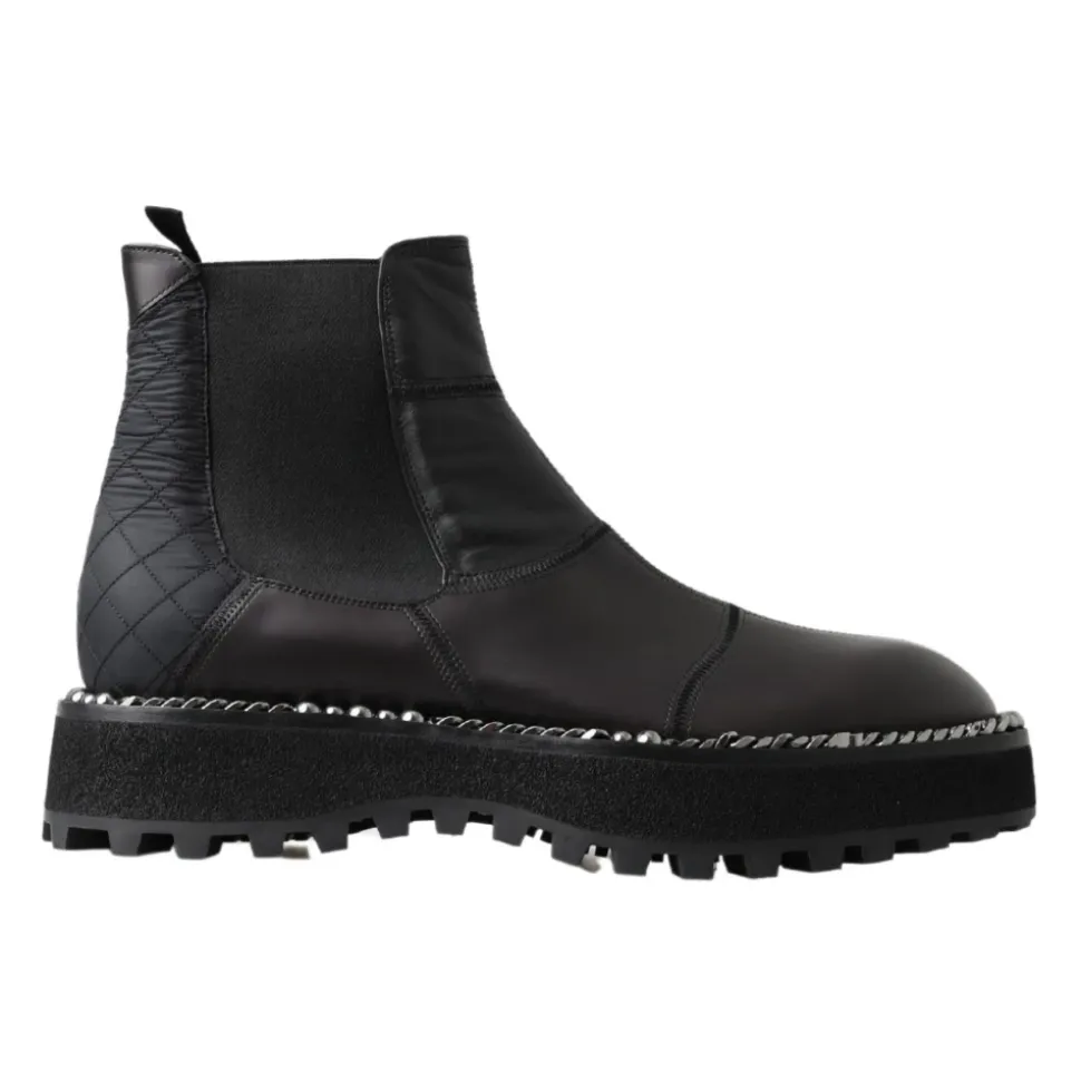 Elegant Black Ankle Stretch Boots