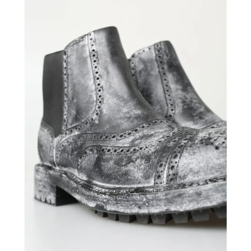 Elegant Black Faded Chelsea Ankle Boots
