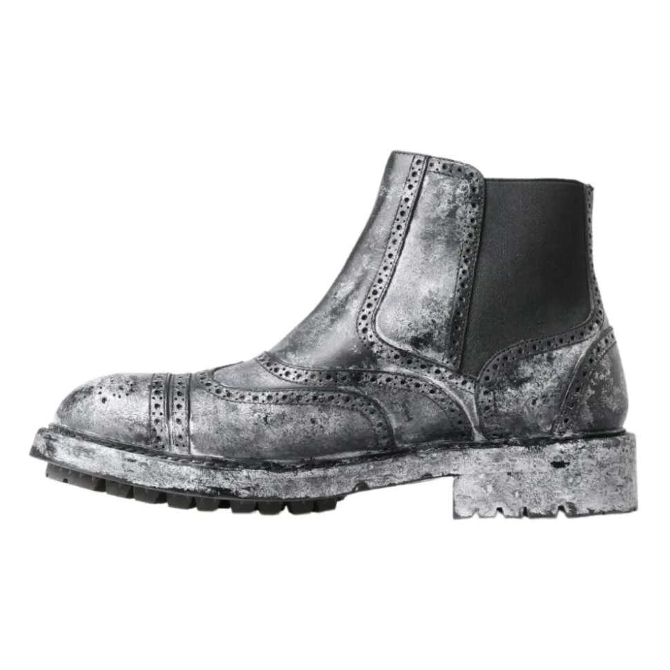 Elegant Black Faded Chelsea Ankle Boots
