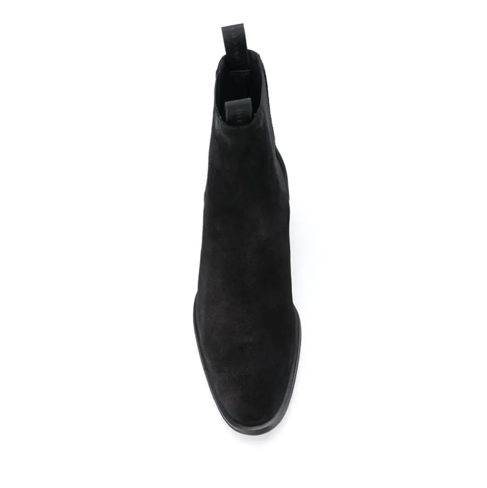 Elegant Black Leather Ankle Boots