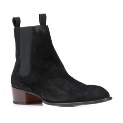 Elegant Black Leather Ankle Boots