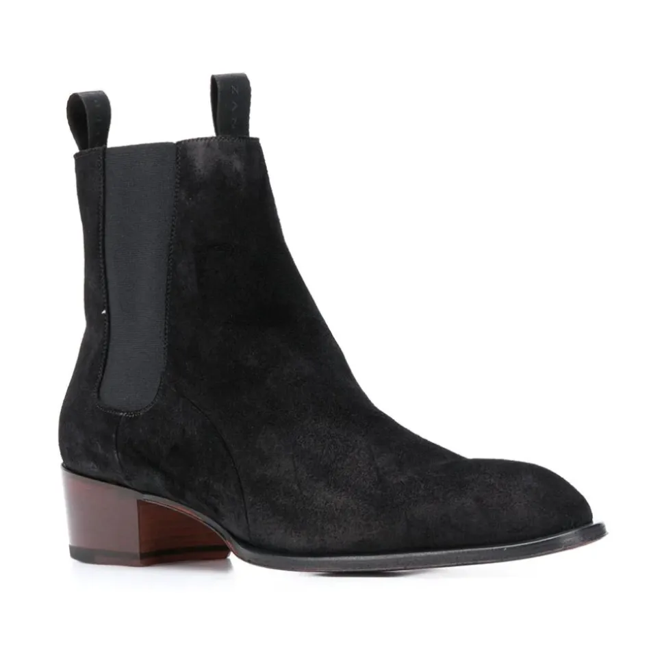 Elegant Black Leather Ankle Boots