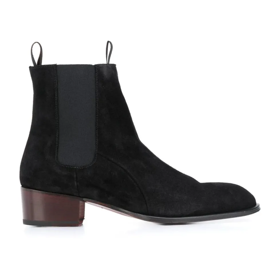 Elegant Black Leather Ankle Boots