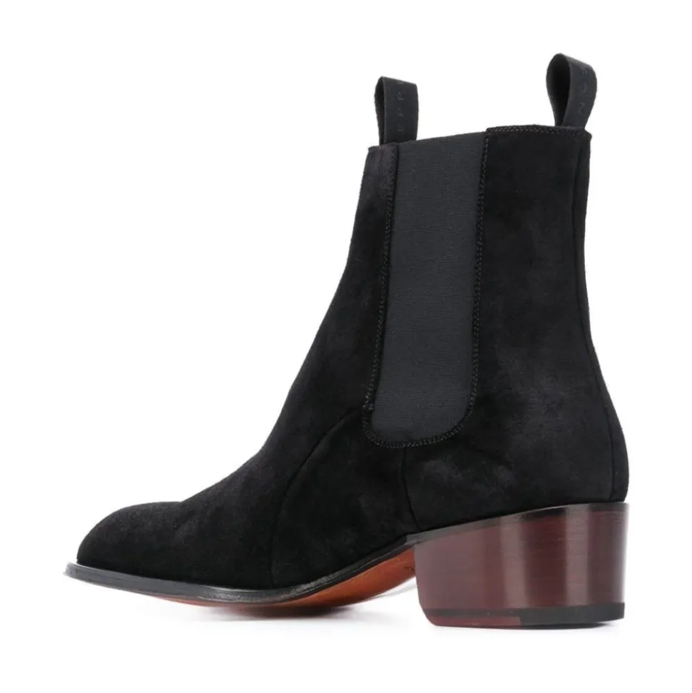 Elegant Black Leather Ankle Boots