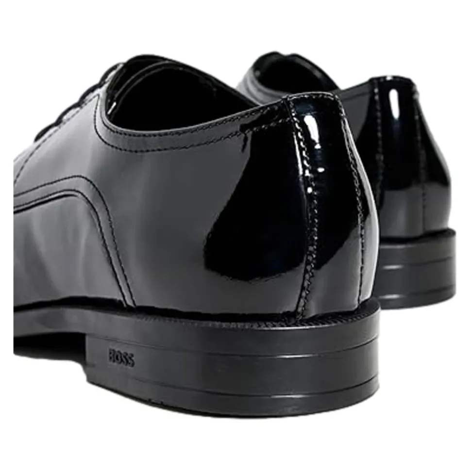 Elegant Black Leather Derby Shoes
