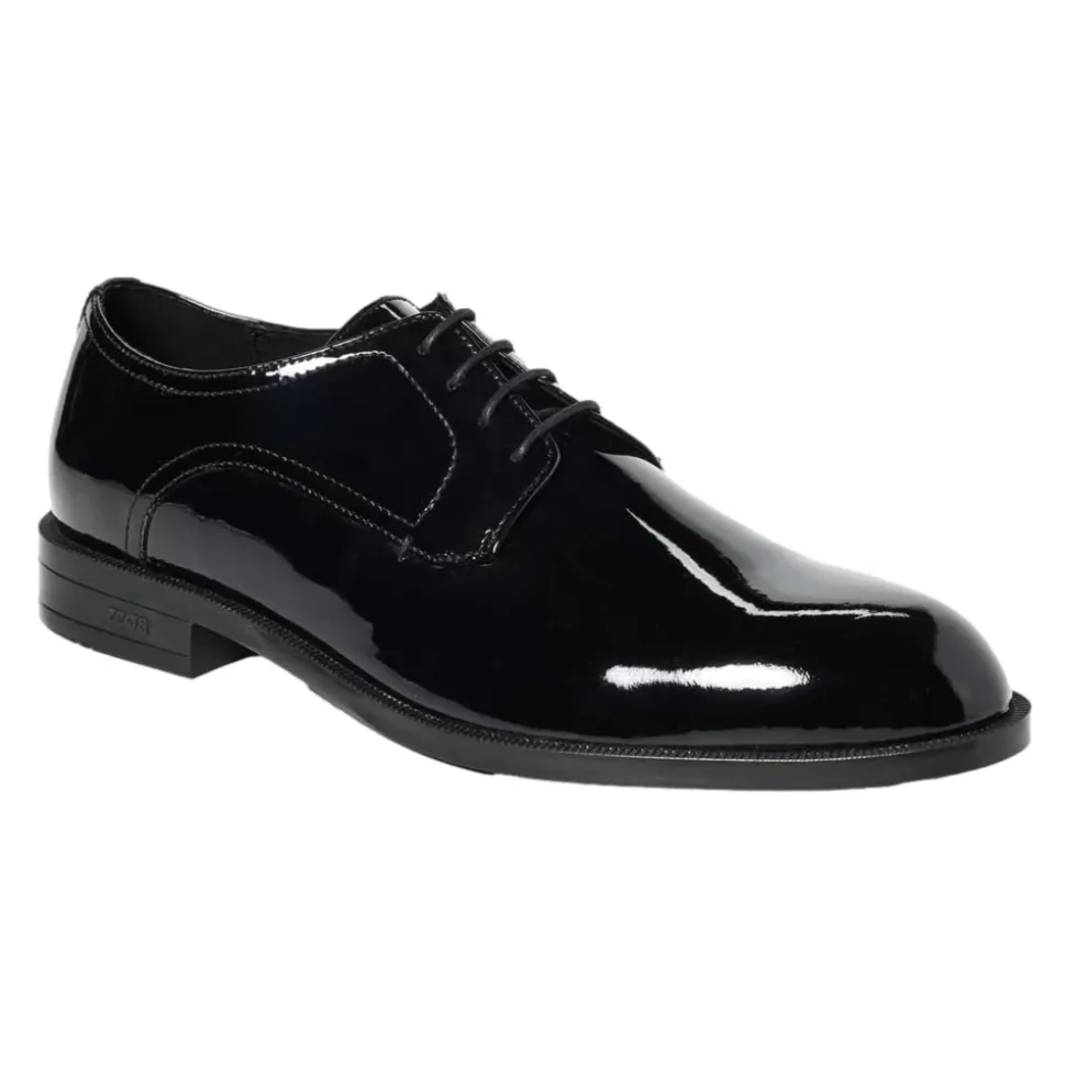 Elegant Black Leather Derby Shoes