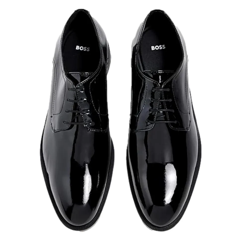 Elegant Black Leather Derby Shoes