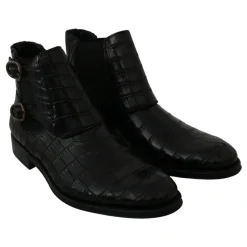 Elegant Derby Brogue Boots in Exotic Leather