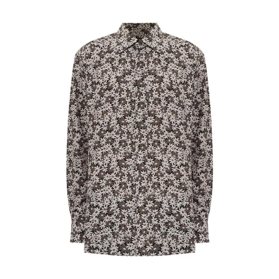 Elegant Floral Long Sleeve Shirt