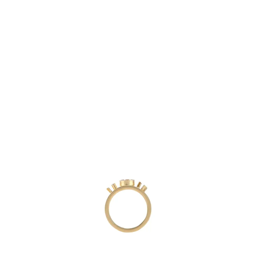 Elegant Gold 925 Silver Ring