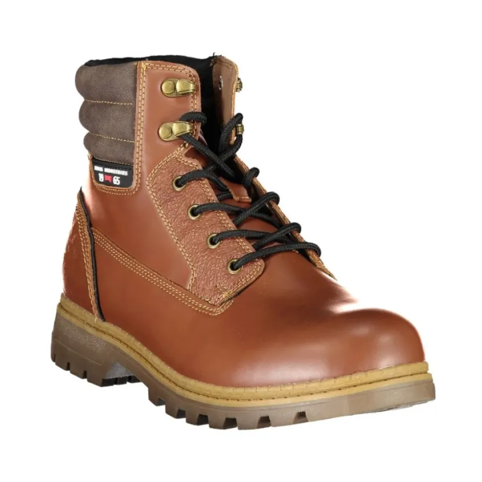 Elegant Lace-up Boots with Contrast Details