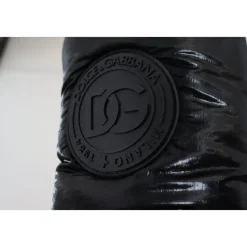 Elegant Mid-Calf Boots in Black Polyester