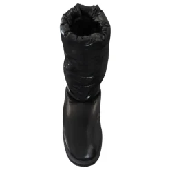 Elegant Mid-Calf Boots in Black Polyester