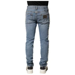 Embellished Cotton Skinny Jeans
